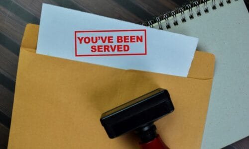 Being served legal papers