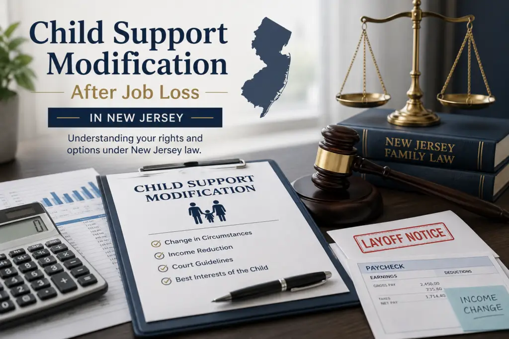 child support modification after job loss in New Jersey