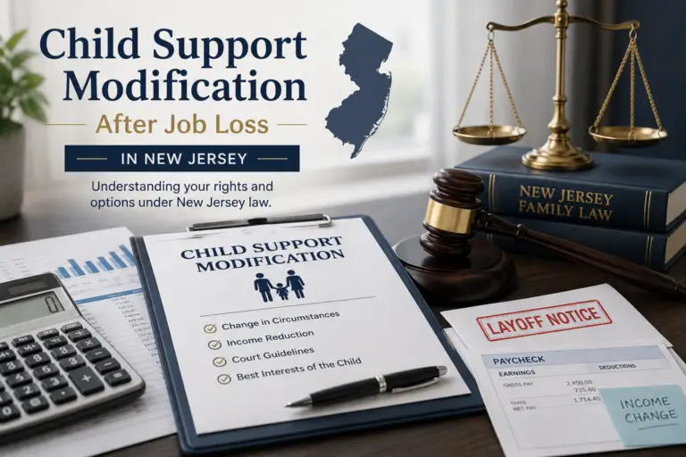 child support modification after job loss in New Jersey